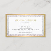 Carte De Visite Élégante impression Snakeskin pour Designer d'inté (Dos)