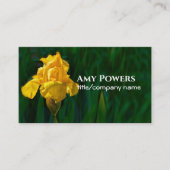 Carte De Visite élégante jaune Iris photographie de fleur nature (Devant)