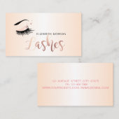 Carte De Visite Élégante Lashes Professionnels Modernes (Devant / Derrière)