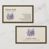 Carte De Visite Élégante Lavande violette - Moderne (Devant / Derrière)