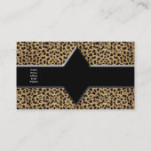 Carte de visite élégante léopard noir (Dos)