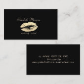 Carte De Visite Élégante Lèpe Proffesional Noire Élégante (Devant / Derrière)