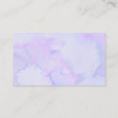 Carte De Visite Elégante Lilac Blue Pastel Aquarelles (Dos)