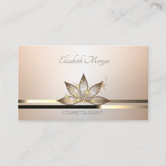 Carte De Visite Élégante Lumineuse professionnelle moderne Lotus B (Devant)