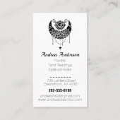 Carte De Visite Élégante Lune de croissant d'or Rose (Dos)