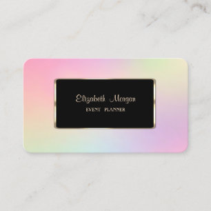 Carte De Visite Élégante Luxueuse Moderne Holographique Froide