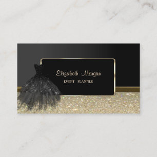 Carte De Visite Élégante Luxueuse Robe Noire de Style