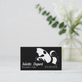 Carte De Visite Élégante machine à ressasser sur mesure noire (Debout devant)