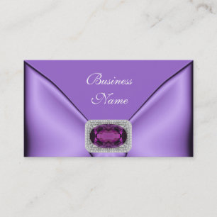 Carte de visite élégante mauve violet bijou