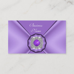 Carte de visite élégante mauve violet joyau
