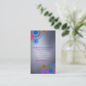 Carte De Visite Élégante méditation de Yoga Logo (Debout devant)