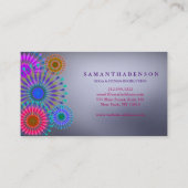 Carte De Visite Élégante méditation de Yoga Logo (Dos)