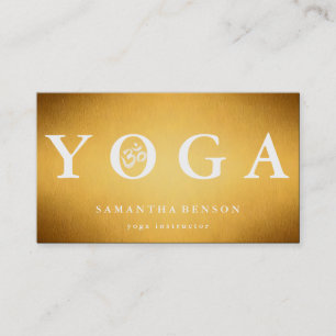 Carte De Visite Élégante méditation de Yoga Logo