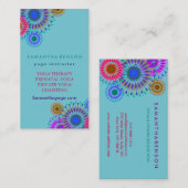 Carte De Visite Élégante méditation de Yoga Logo (Devant / Derrière)