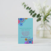 Carte De Visite Élégante méditation de Yoga Logo (Debout devant)