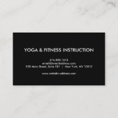 Carte De Visite Élégante méditation de Yoga Logo (Dos)