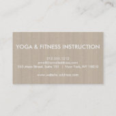Carte De Visite Élégante méditation de Yoga Logo (Dos)
