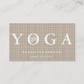 Carte De Visite Élégante méditation de Yoga Logo (Devant)