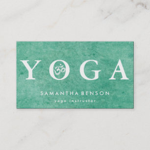 Carte De Visite Élégante méditation de Yoga Logo