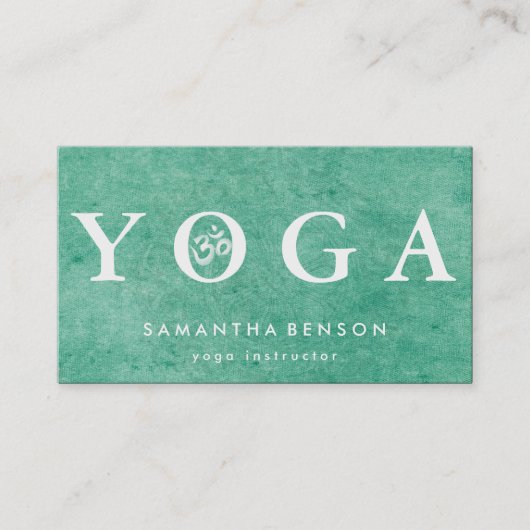Carte De Visite Élégante méditation de Yoga Logo (Devant)