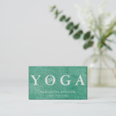 Carte De Visite Élégante méditation de Yoga Logo (Debout devant)
