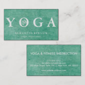 Carte De Visite Élégante méditation de Yoga Logo (Devant / Derrière)