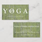 Carte De Visite Élégante méditation de Yoga Logo (Devant / Derrière)