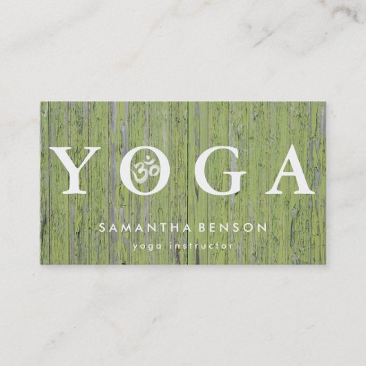 Carte De Visite Élégante méditation de Yoga Logo (Devant)