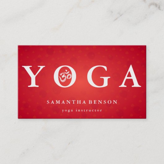 Carte De Visite Élégante méditation de Yoga Logo (Devant)