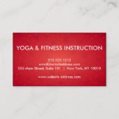 Carte De Visite Élégante méditation de Yoga Logo (Dos)
