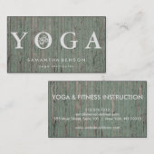 Carte De Visite Élégante méditation du Logo Yoga (Devant / Derrière)