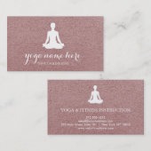 Carte De Visite Elégante Méditation Om Logo Yoga (Devant / Derrière)