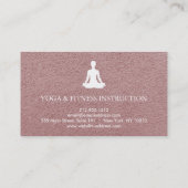 Carte De Visite Elégante Méditation Om Logo Yoga (Dos)