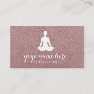 Carte De Visite Elégante Méditation Om Logo Yoga