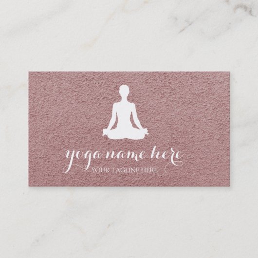 Carte De Visite Elégante Méditation Om Logo Yoga (Devant)