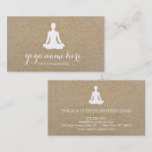 Carte De Visite Elégante Méditation Om Logo Yoga (Devant / Derrière)