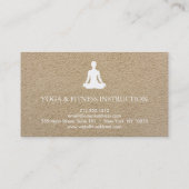 Carte De Visite Elégante Méditation Om Logo Yoga (Dos)