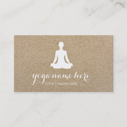Carte De Visite Elégante Méditation Om Logo Yoga (Devant)