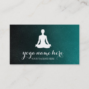 Carte De Visite Elégante Méditation Om Logo Yoga