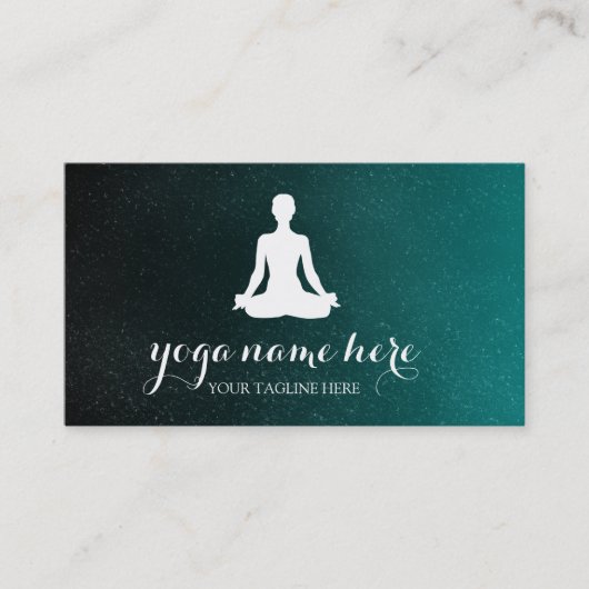 Carte De Visite Elégante Méditation Om Logo Yoga (Devant)