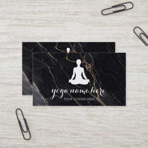 Carte De Visite Elégante Méditation Om Logo Yoga