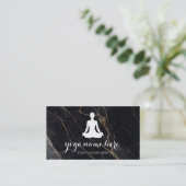 Carte De Visite Elégante Méditation Om Logo Yoga (Debout devant)