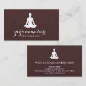 Carte De Visite Elégante Méditation Om Logo Yoga (Devant / Derrière)