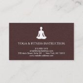 Carte De Visite Elégante Méditation Om Logo Yoga (Dos)