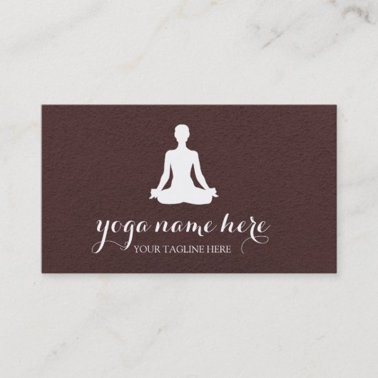 Carte De Visite Elégante Méditation Om Logo Yoga (Devant)
