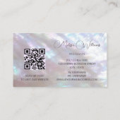 Carte De Visite Élégante Mère de Pearl Lily (Dos)