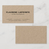 Carte de visite élégante modèle (Devant / Derrière)