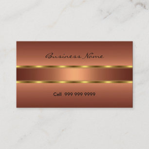 Carte de visite élégante Modern Copper Orange