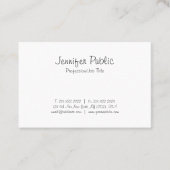 Carte De Visite Élégante Moderne Libre Script Calligraphie Sleek (Devant)