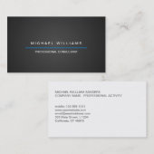 CARTE DE VISITE ÉLÉGANTE MODERNE MINIMALISTE (Devant / Derrière)